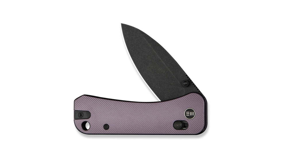 We Knife Co Ltd Banter 2 Folding Knife 2.87 in, CPM S35VN Steel, Black Stonewash Drop Point Blade, Aluminum Purple Handle, WE23075-2