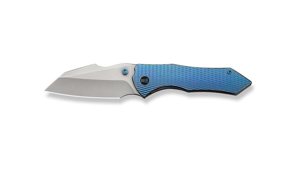 We Knife Co Ltd Weknife High-fin Xl Thumb Stud Knife Diamond Patterned Blue / Purple Titanium Handle 3.48inch Stonewashed Cpm 20cv Blade We24010-2 - WE24010-2