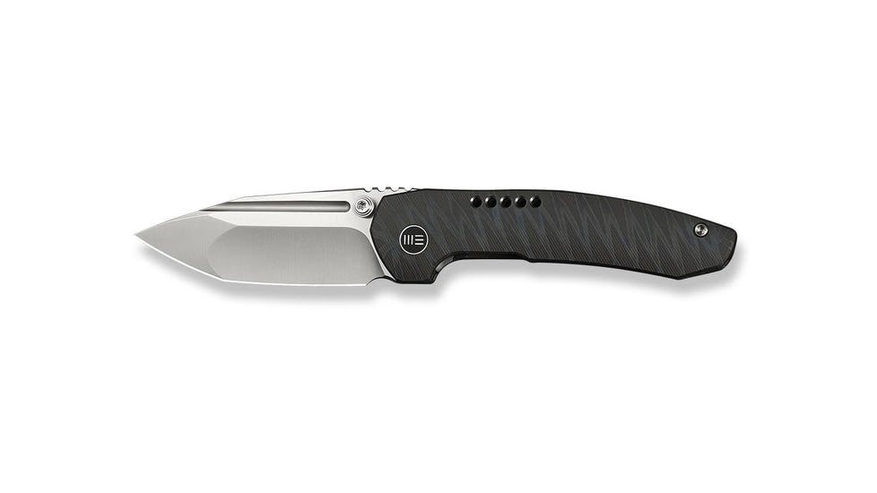 We Knife Co Ltd Weknife Micro Trogon Thumb Stud Knife Tiger Stripe Pattern Flamed Titanium Handle - WE24043-3