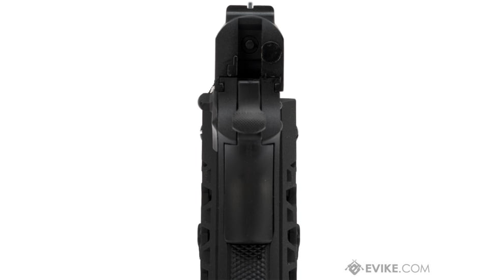 WE-Tech 1911 Hex Cut Gen 2 Gas Blowback Airsoft Pistol, Black, WE-E016-BK