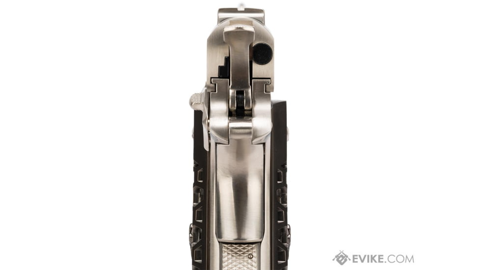 WE-Tech 1911 Hex Cut Gen 2 Gas Blowback Airsoft Pistol, Silver, WE-E016-SV