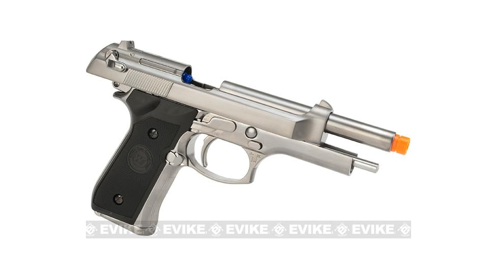WE-Tech Full Metal M9 Heavy Weight Airsoft GBB Professional Training Pistol, Silver, WE-M002