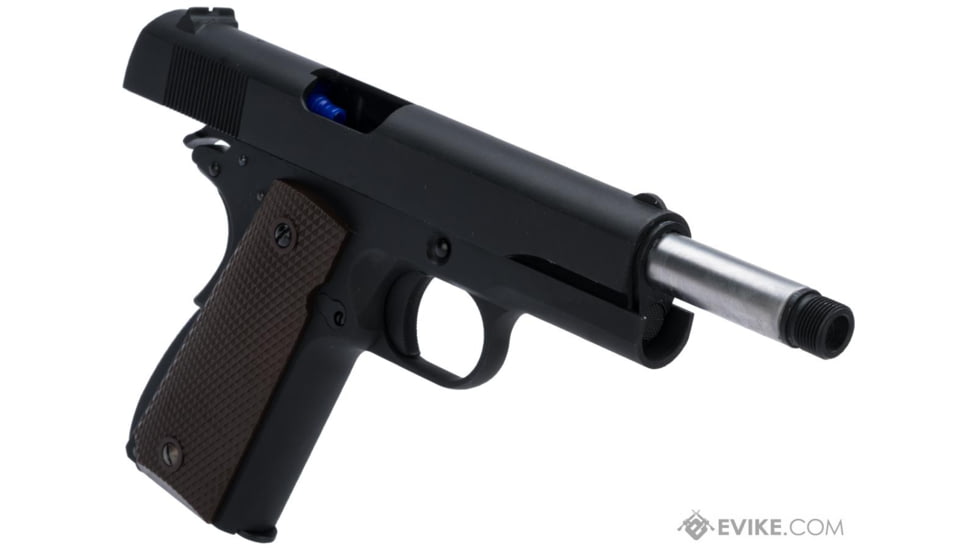 WE-Tech Latest Gen2 Full Metal 1911 GI Full Size Airsoft GBB Pistol, CO2, Black/Brown, WE-E017C-BK