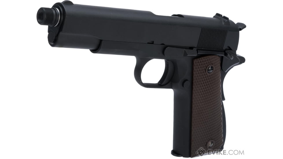 WE-Tech Latest Gen2 Full Metal 1911 GI Full Size Airsoft GBB Pistol, CO2, Black/Brown, WE-E017C-BK