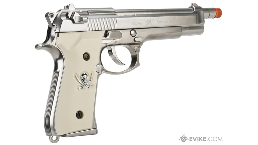 WE-Tech M9 Sword Cutlass Airsoft GBB Gas Blowback Pistol, Silver/Ivory, WE-M92L - Cutlass