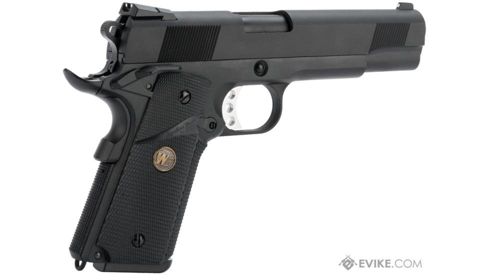 WE-Tech WE/CQB Master Metal 1911 MEU Gen 2 Heavy Weight Airsoft GBB Pistol, Black, WE-E008-MEU-BK
