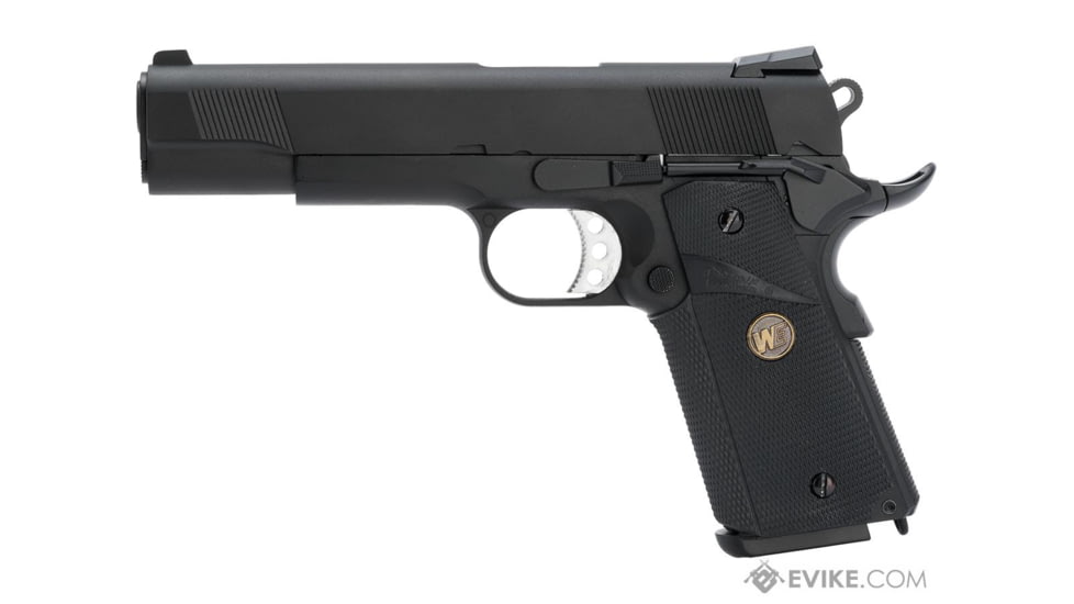 WE-Tech WE/CQB Master Metal 1911 MEU Gen 2 Heavy Weight Airsoft GBB Pistol, Black, WE-E008-MEU-BK