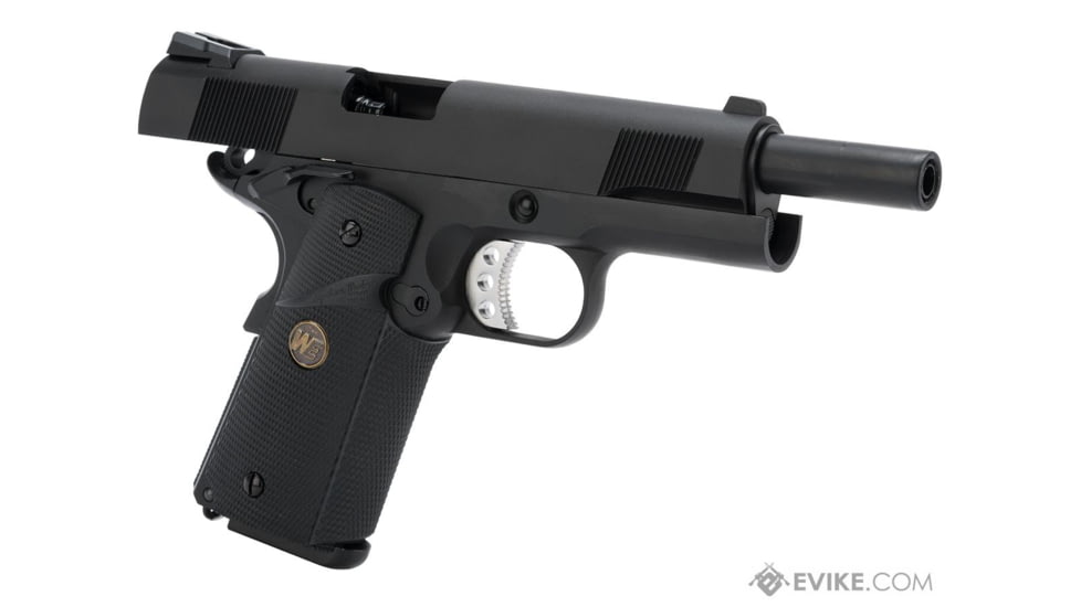 WE-Tech WE/CQB Master Metal 1911 MEU Gen 2 Heavy Weight Airsoft GBB Pistol, Black, WE-E008-MEU-BK