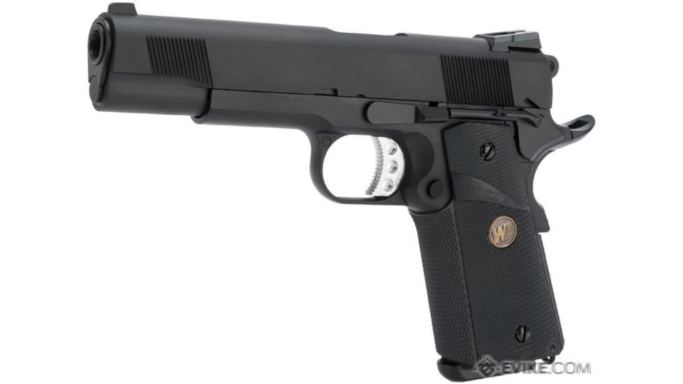 WE-Tech WE/CQB Master Metal 1911 MEU Gen 2 Heavy Weight Airsoft GBB Pistol, Black, WE-E008-MEU-BK
