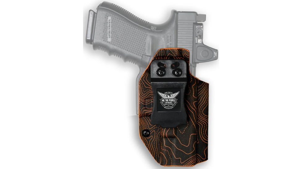 We the People Holsters Kydex IWB Holster, S&amp;W Shield X, Optic Cut, Right Hand, Topographic Orange, WTP-R279-1044-R