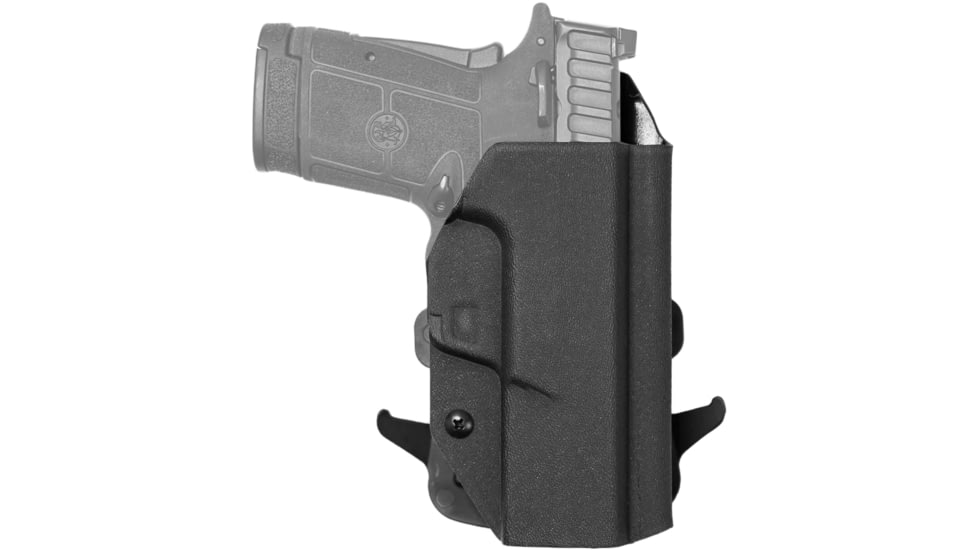 We the People Holsters Kydex OWB Paddle Holster, S&amp;W M&amp;P Shield/M2.0 9/40/ and Shield Plus 9/30SC, Optic Cut, Right Hand, Black, OWB-R18-1000-R