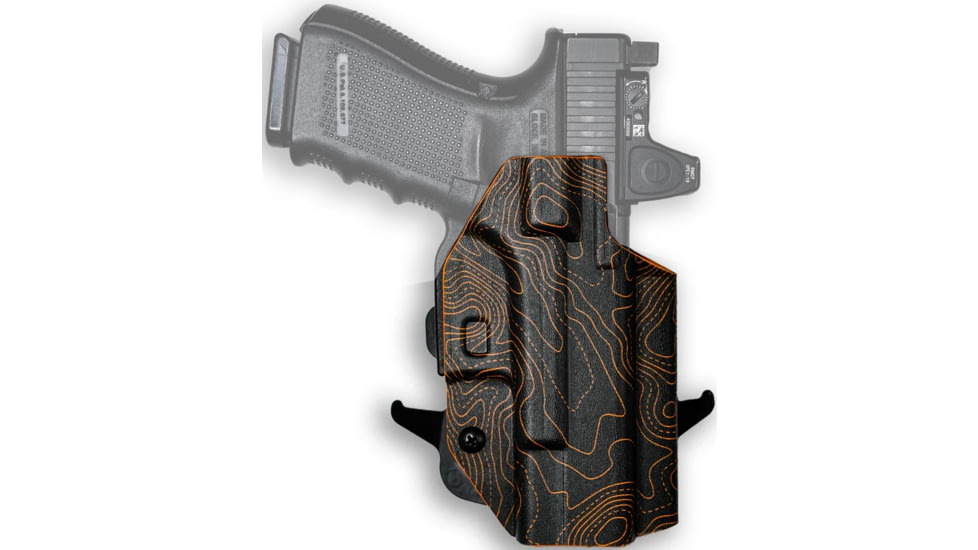 We the People Holsters Kydex OWB Paddle Holster, S&amp;W Shield X, Optic Cut, Right Hand, Topographic Orange, OWB-R279-1044-R