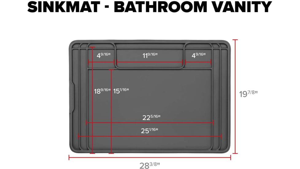 WeatherTech SinkMat Bathroom Vanity, Black, USM02BXBK
