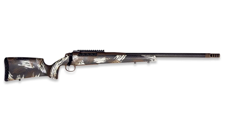 Weatherby 307 Alpine CT Bolt Action Rifle, 7mm PRC, 22in Barrel, 1-8, CF Multi-Color Stock, Cerakote Bronze, 3WACT7MMPR4B-FRRMPG