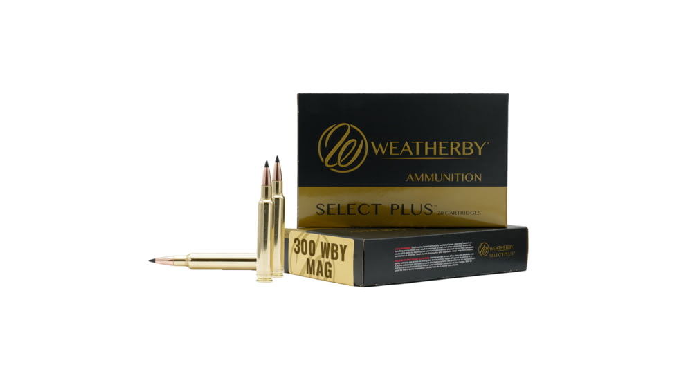 Weatherby Select Plus .300 Magnum 180 Grain Swift Scirocco Brass Cased Centerfire Rifle Ammo, 20 Rounds, F300180SCO