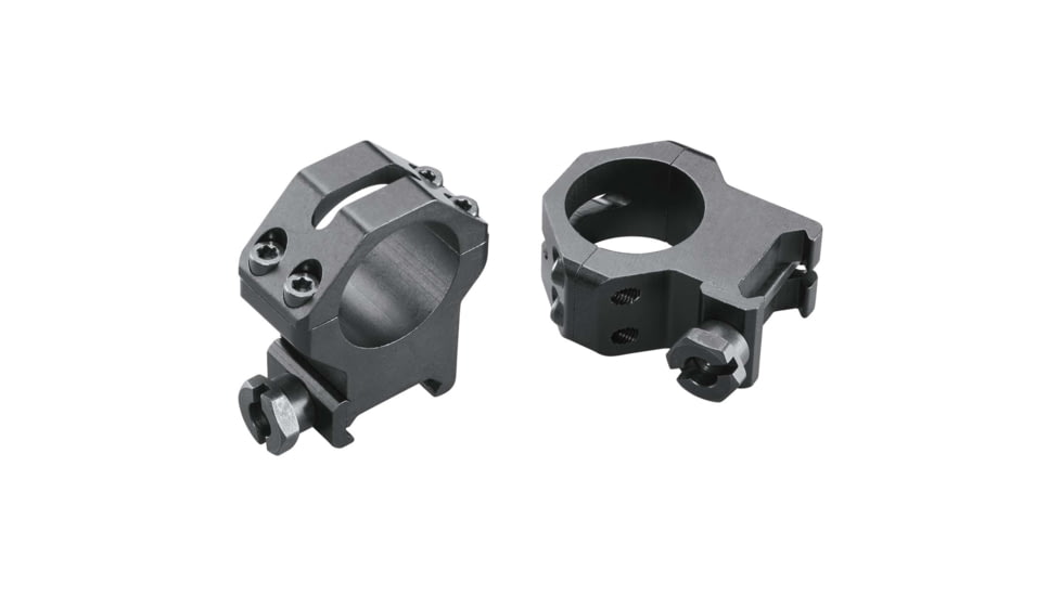 Weaver 1in Four Hole Skeleton Rifle Scope Rings, X-High, Matte Black 48362