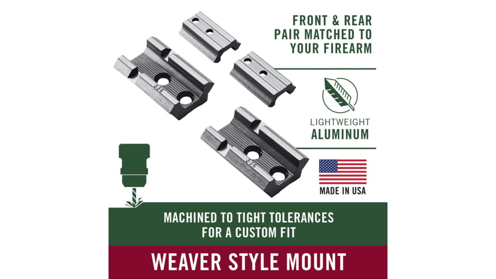 Weaver Browning AB3 8-40 Base Pair, Matte, Blister, 48481