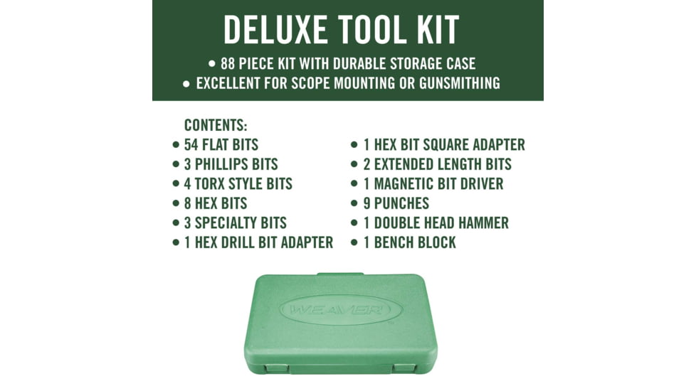 Weaver Deluxe Gunsmith Tool Kit - Advanced with 88 Pieces - 849719