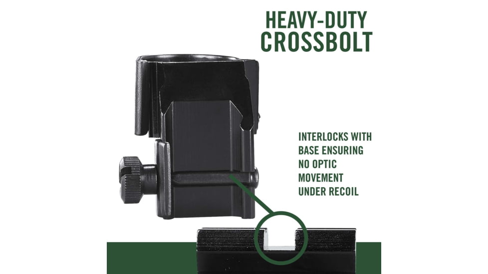 Weaver Rings Detachable Top Mount Rings, 1in, Extended X-High Matte Black 48449