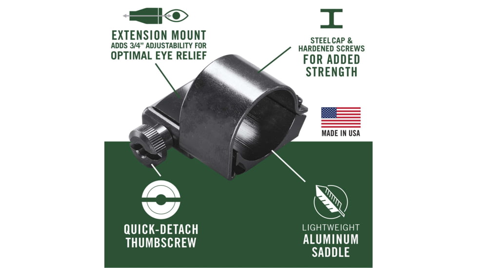 Weaver Rings Detachable Top Mount Rings, 1in, Extended X-High Matte Black 48449