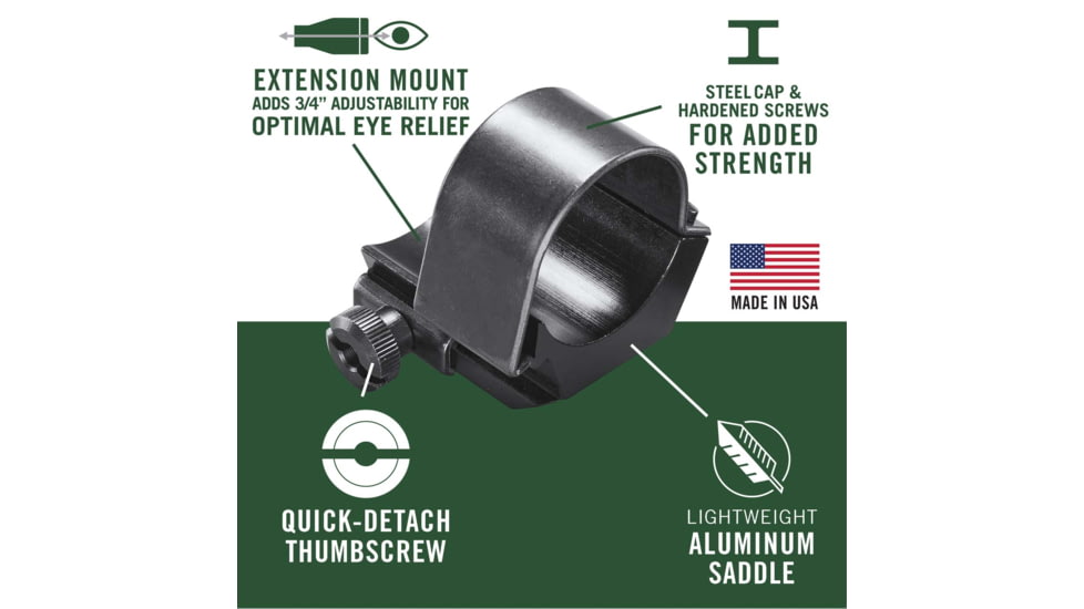 Weaver Rings Detachable Top Mount Rings, 30mm, High Extended Matte 49152