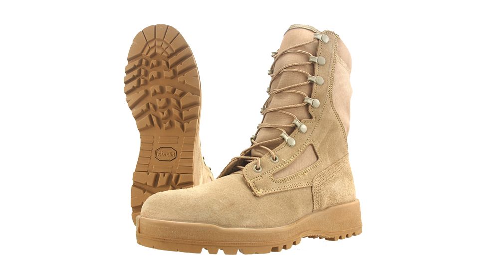 Wellco T161 Steel Toe Hot Weather Tan Boots Size - 4.0, Width - Wide