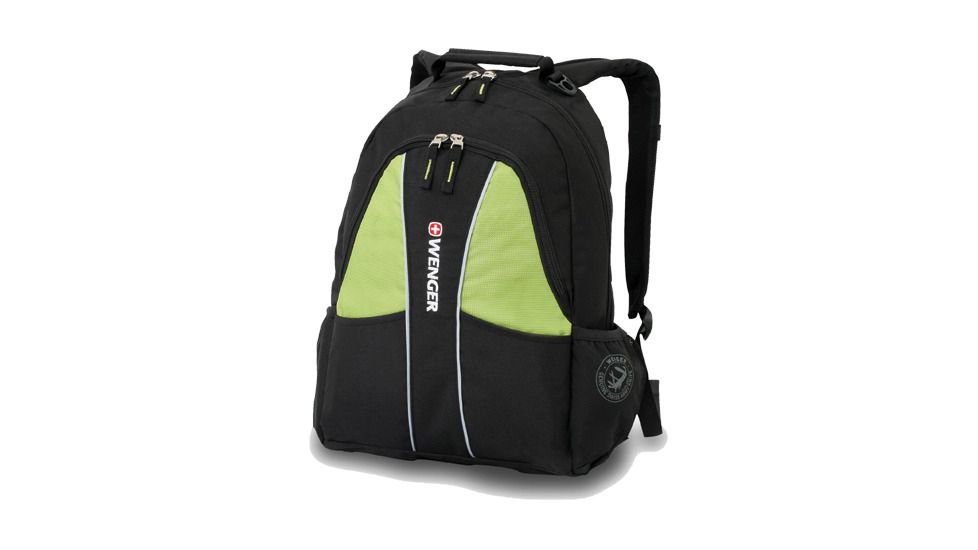 Wenger Bern 18in Backpack, Black/Green 12604