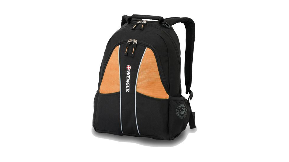 Wenger Bern 18in Backpack, Black/orange 12605
