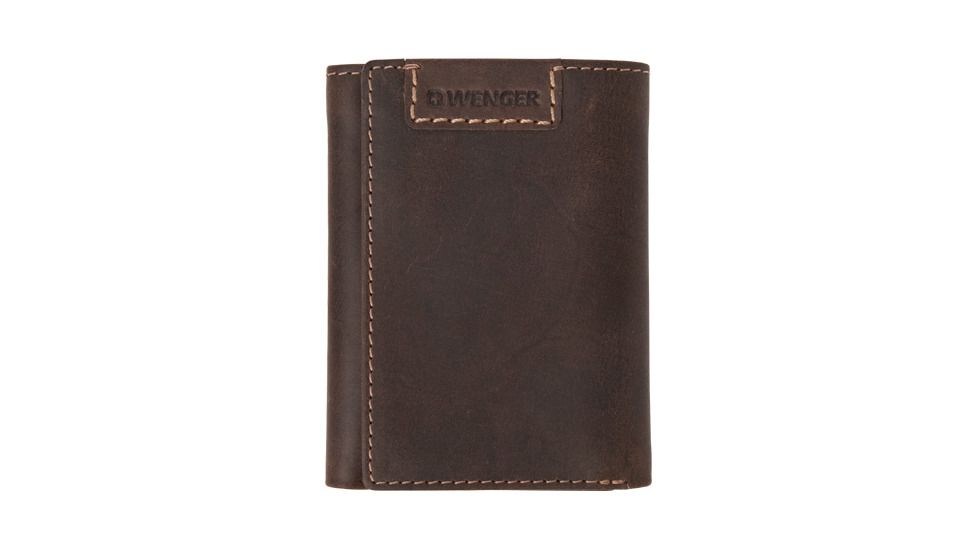 Wenger Interlaken Leather Trifold Wallet, Brown 12469