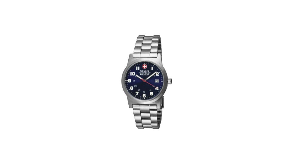 Wenger Mens Classic Field Sport Watch w/ Blue Dial/Bracelet 72808