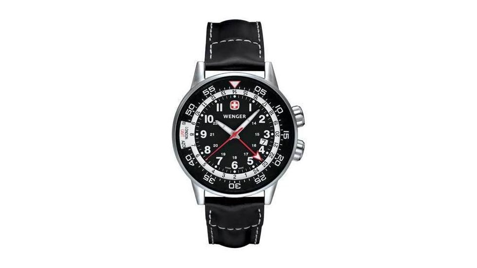 Wenger Commando Traveler Watches - Men's Black Stainless Steel Water Resistant Watch