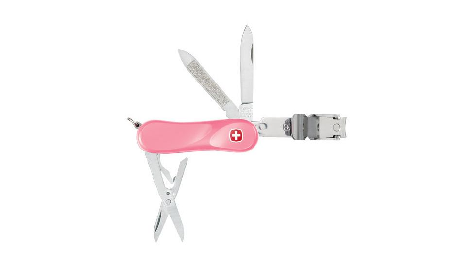 Wenger Pocket Knife Swiss Army Clippers, Translucent Pink - 16959