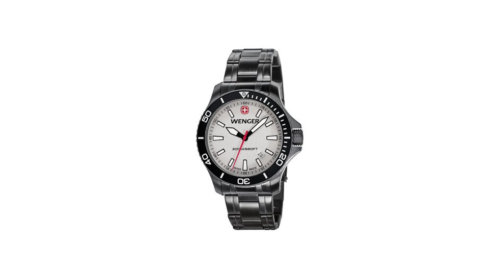 Wenger Sea Force Pvd Case Grey Dial Pvd Bracelet 641107