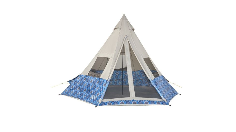 Wenzel Shenanigin 5 Blue Geo Print Tent, Blue Geo, 5 person 7300818BLG