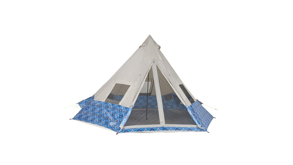 Wenzel Shenanigin 8 Blue Geo Print Tent, Blue Geo, 8 person 7300918BLG