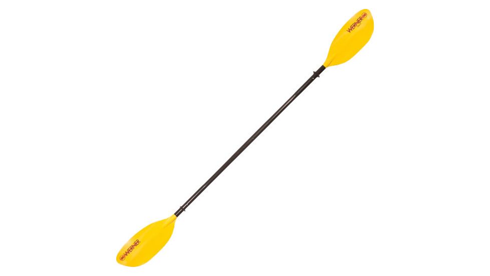 Werner Tybee FG Straight Shaft STD Paddle, 4 piece, Yellow, 210, TY 4 F11 210 YEL