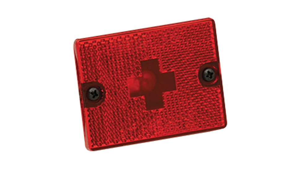 Wesbar 003337 Clearance/Side Marker Lights With Reflex Lens - Replacement Lens, Red, 3337