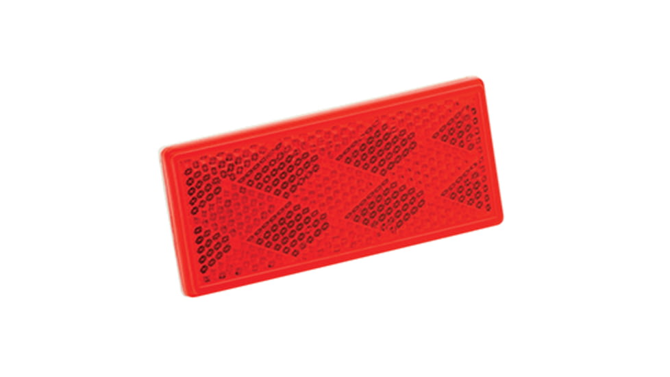Wesbar 003358 Rectangular Reflector, Red, 3358