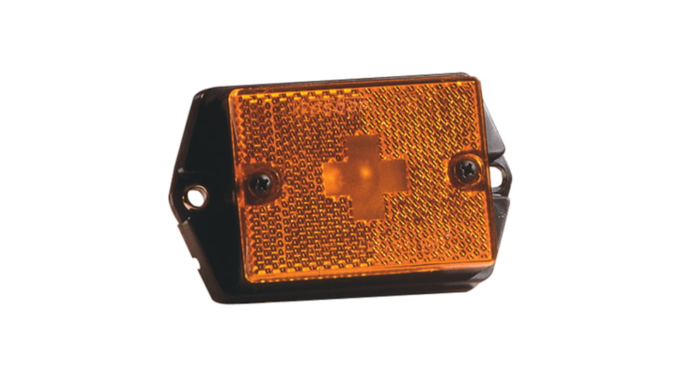 Wesbar Clearance/Side Marker Lights With Reflex Lens - Ear Mount, Amber, 203131