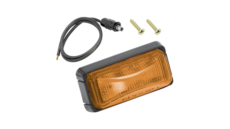 Wesbar Side Marker Clearance Light, Amber with Black Housing, 203292