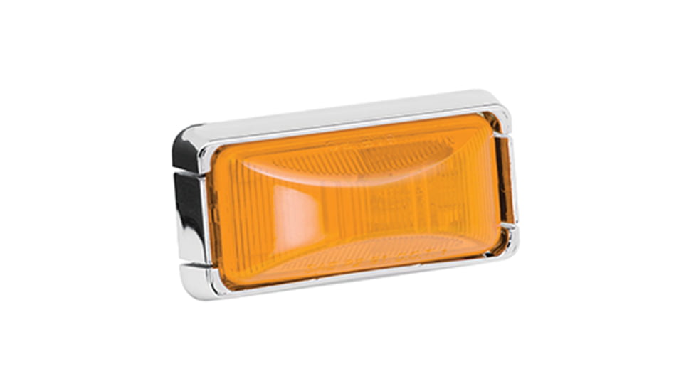 Wesbar Side Marker Light Kit With Chrome Housing, Amber, 203294