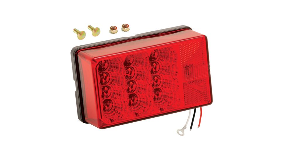 Wesbar x 6&quot; Waterproof LED 7-Function, Right/Curbside w/3 Wire 90 deg Pigtail Trailer Light 4&quot; 34982