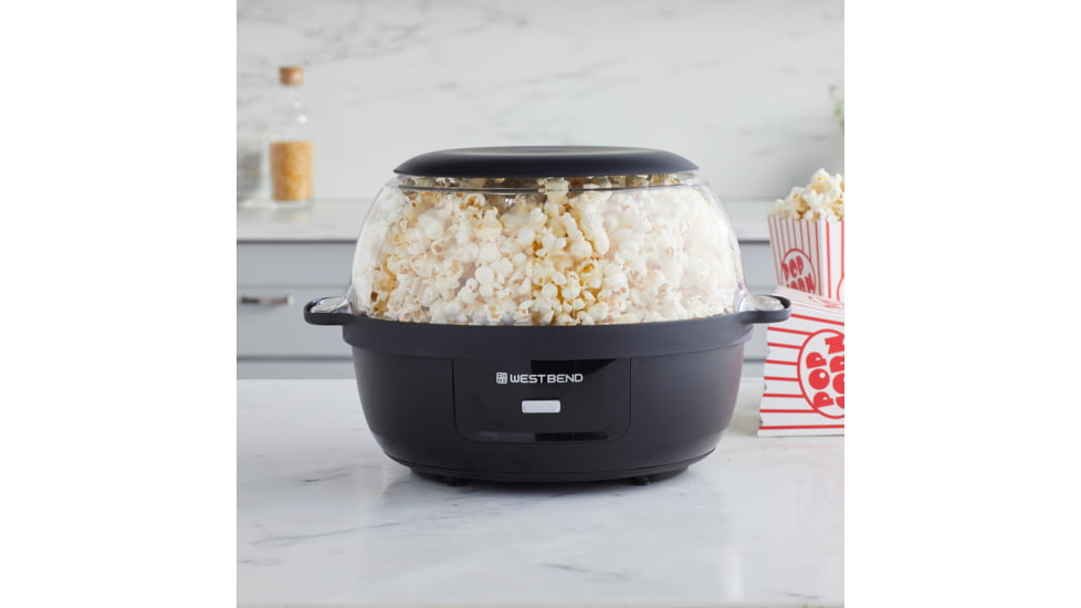 WestBend Stir Crazy Popcorn Maker, Black, 6 Quart, PCWBSCBK13
