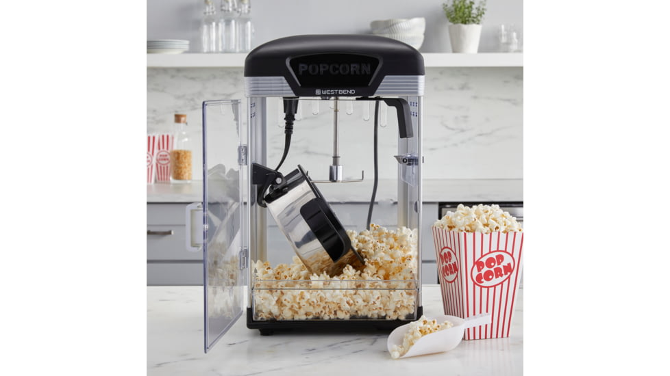 WestBend Theater Crazy Popcorn Maker, Black, 4 Quart, PCWBTCBK13