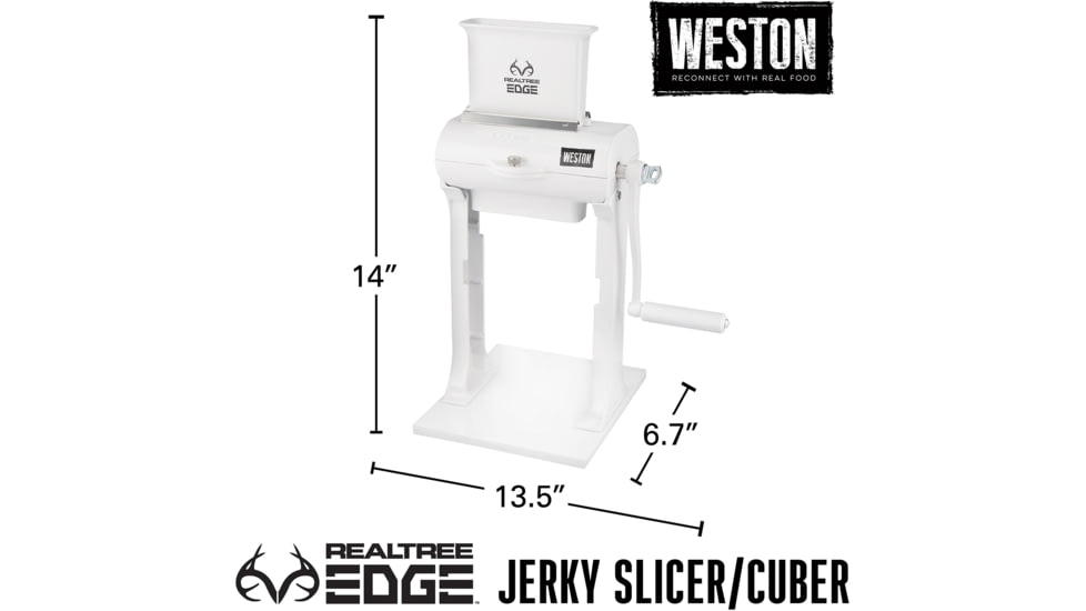 Weston Products 2-in-1 Jerky Slicer &amp; Cuber/Tenderizer, Realtree Edge, Camo/White, 07-3701-RE