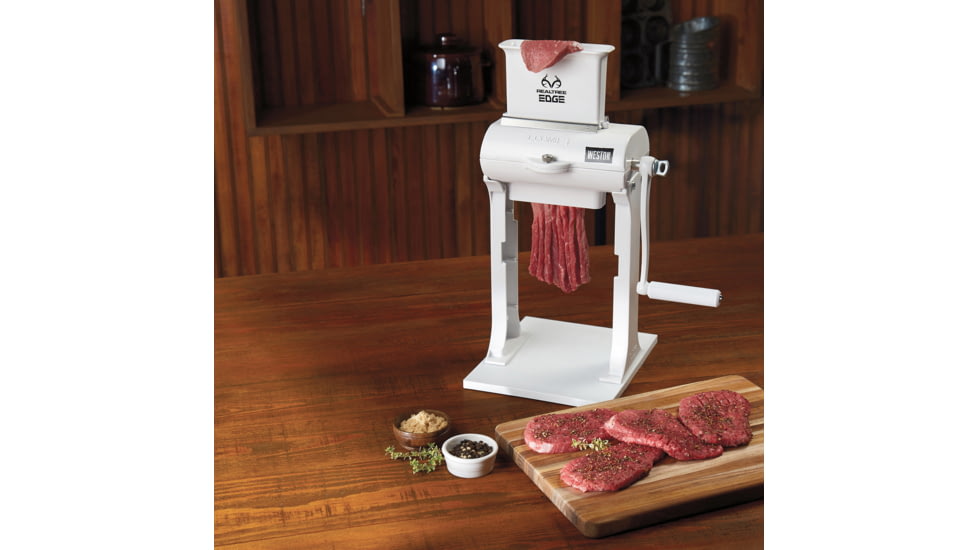 Weston Products 2-in-1 Jerky Slicer &amp; Cuber/Tenderizer, Realtree Edge, Camo/White, 07-3701-RE