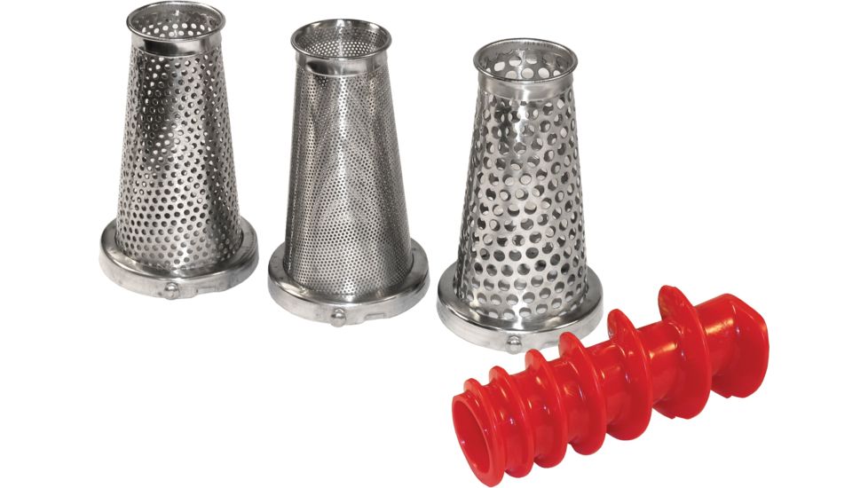 Weston Products 4-Piece Tomato Press and Sauce Maker Accessory Kit, Red/Stainless Steel, 07-0858