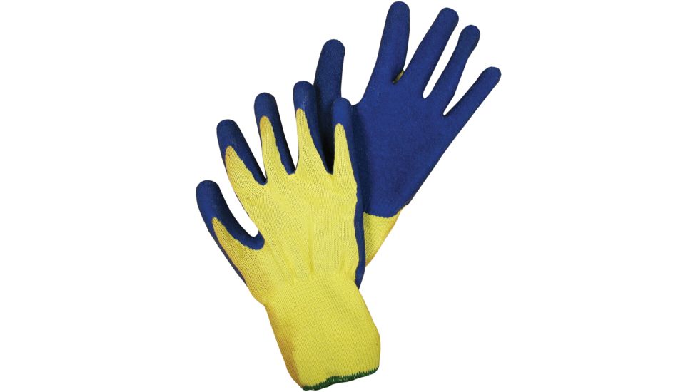 Weston Products Cut-Resistant Kevlar Gloves, Blue/Yellow, 34-0102