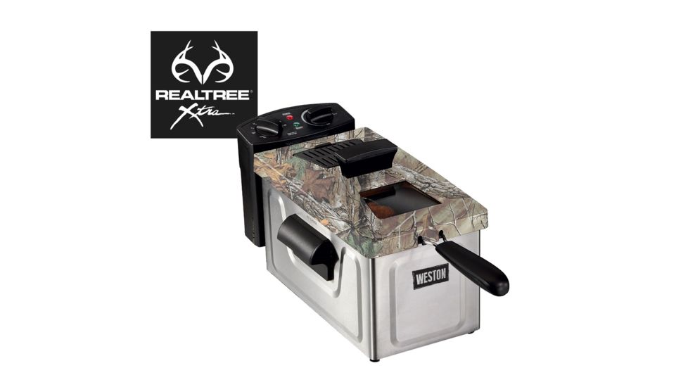 Weston Products Deep Fryer - 8 Cup, 2L Oil Capacity, Realtree/Stainless Steel 03-1100-RT