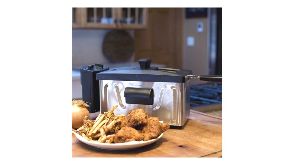 Weston Products Deep Fryer - 8 Cup, 2L Oil Capacity, Black/Stainless Steel 03-1100-W